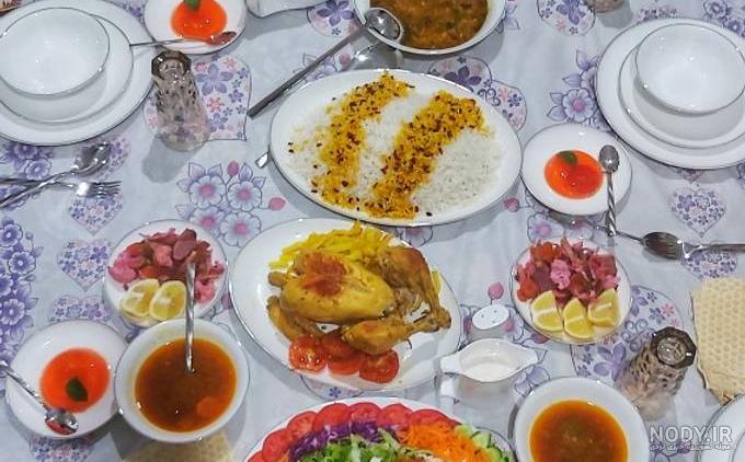 عکس سفره ناهار ساده