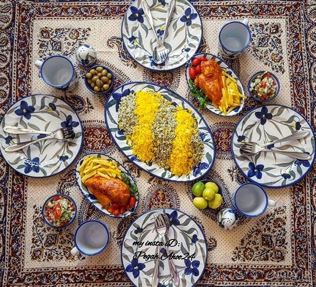 عکس سفره ناهار سنتی
