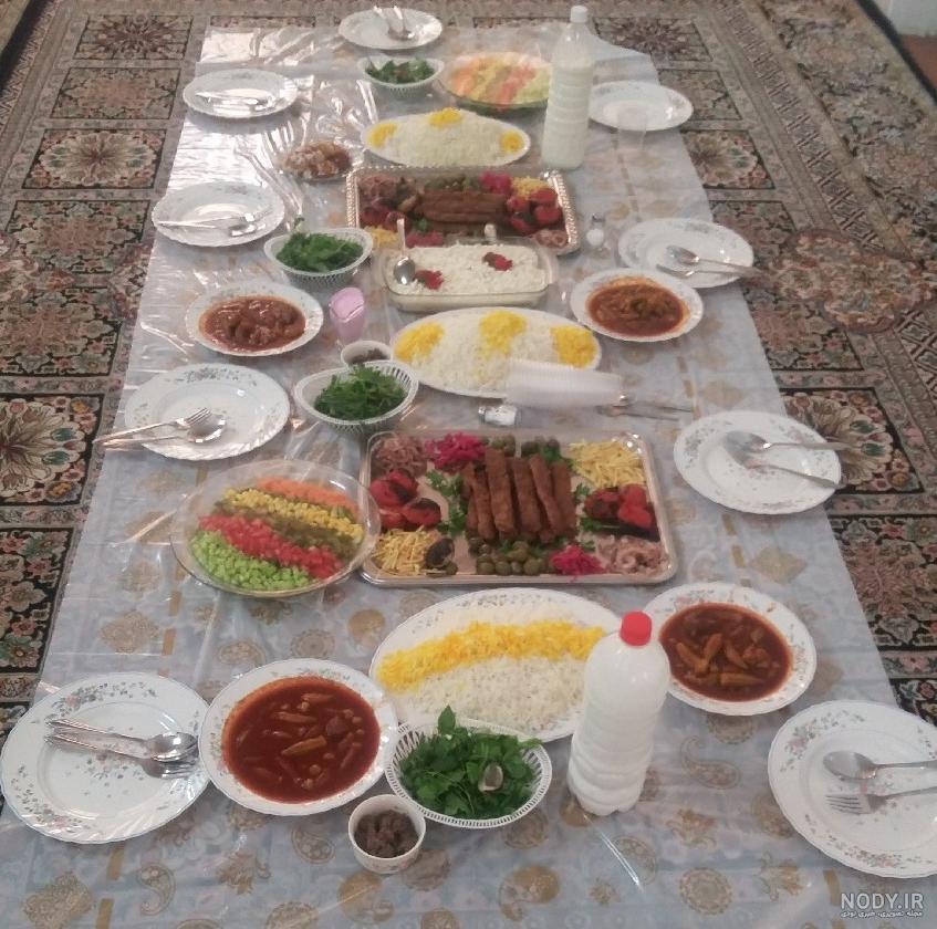 عکس سفره ناهار مهمانی