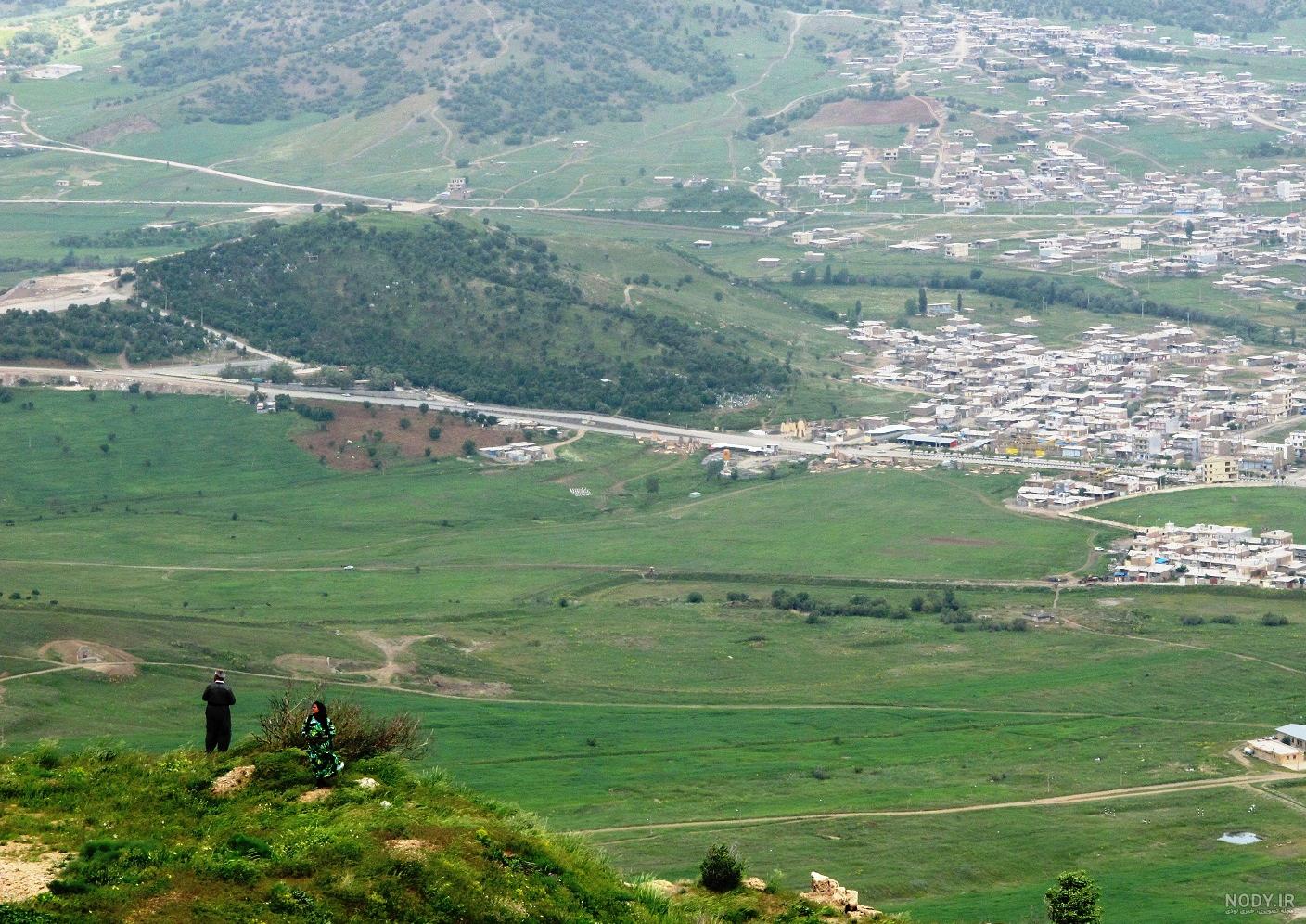 عکس هوایی از شهر بانه