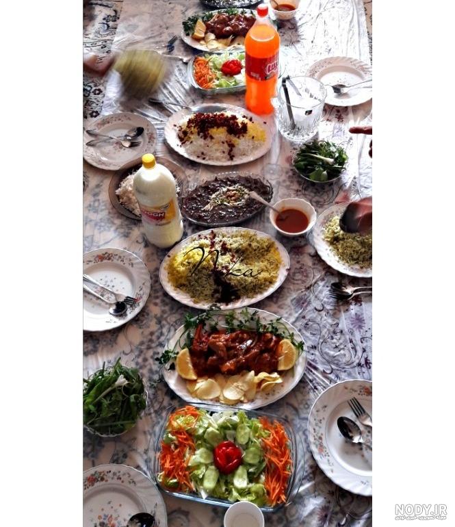 عکس چیدمان و تزیین سفره شام مهمانی + سفره شام ساده