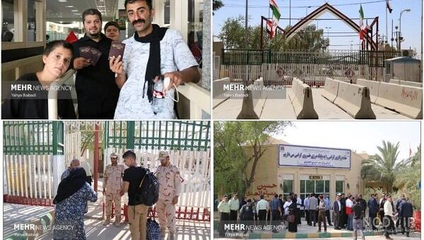 تصاویر هوایی از پایانه مرزی خسروی و تردد زائران اربعین