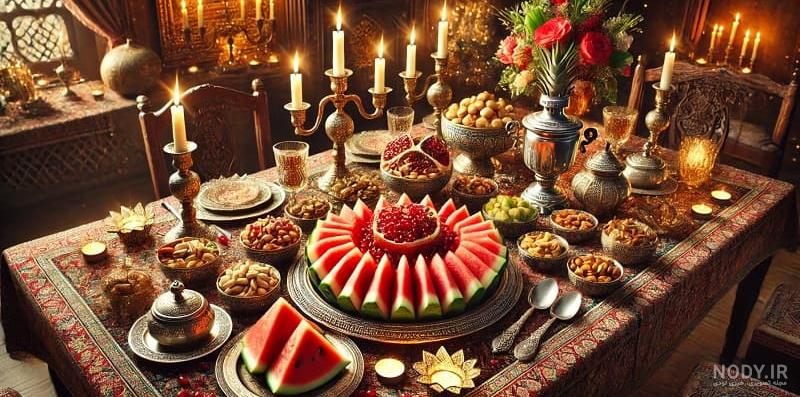 تزیین سفره ی شب یلدا + 50 عکس برای ایده | هدیشا تزیین سفره ی شب یلدا + 50 عکس برای ایده | هدیشا