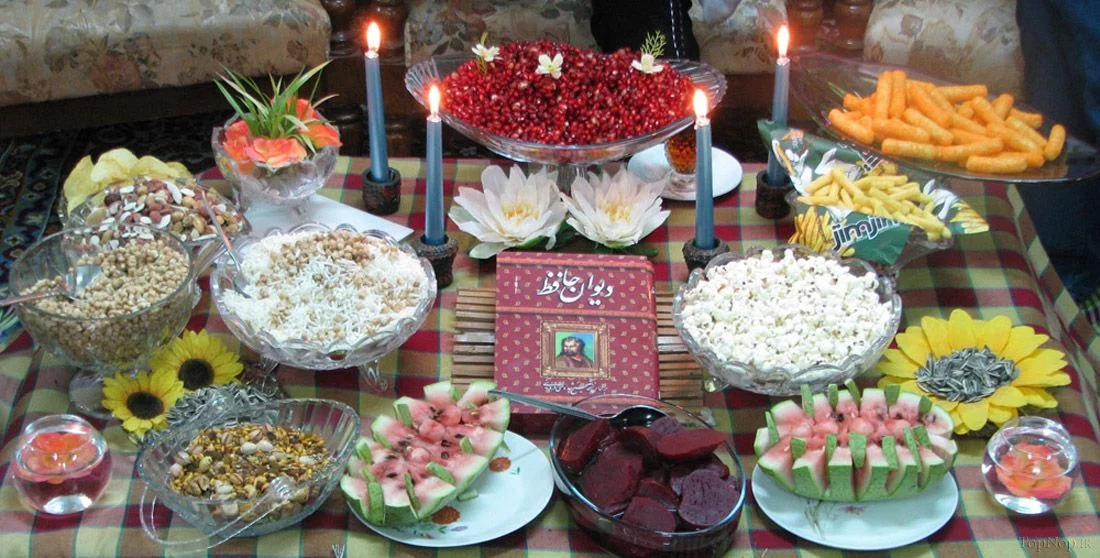 عکس نقاشی سفره ی شب یلدا عکس نقاشی سفره ی شب یلدا