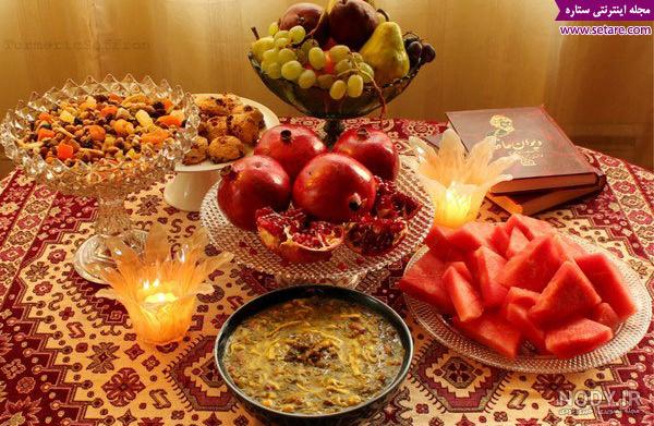 عکس هایی از سفره ی شب یلدا عکس هایی از سفره ی شب یلدا