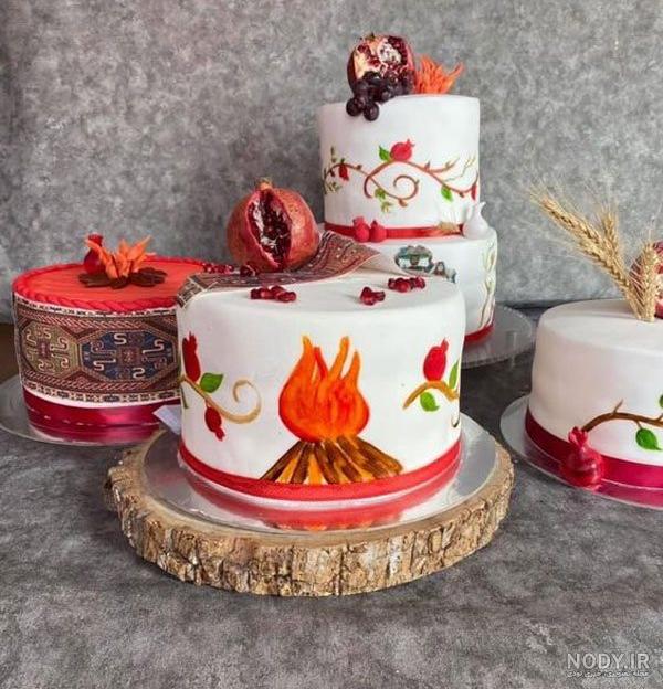 کیک شب چله 2023؛ مدل جدید تزیین کیک شب یلدا به شکل هندوانه و انار کیک شب چله 2023؛ مدل جدید تزیین کیک شب یلدا به شکل هندوانه و انار