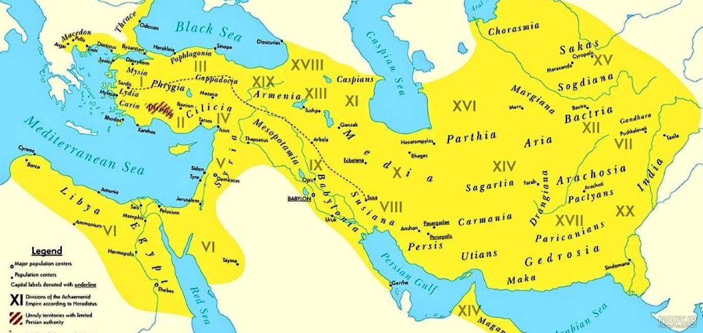 عکس نقشه ایران زمان هخامنشی