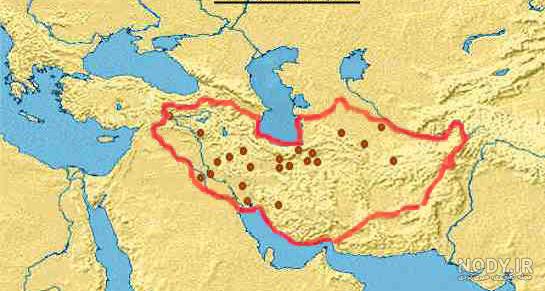 نقشه ایران در زمان ساسانیان