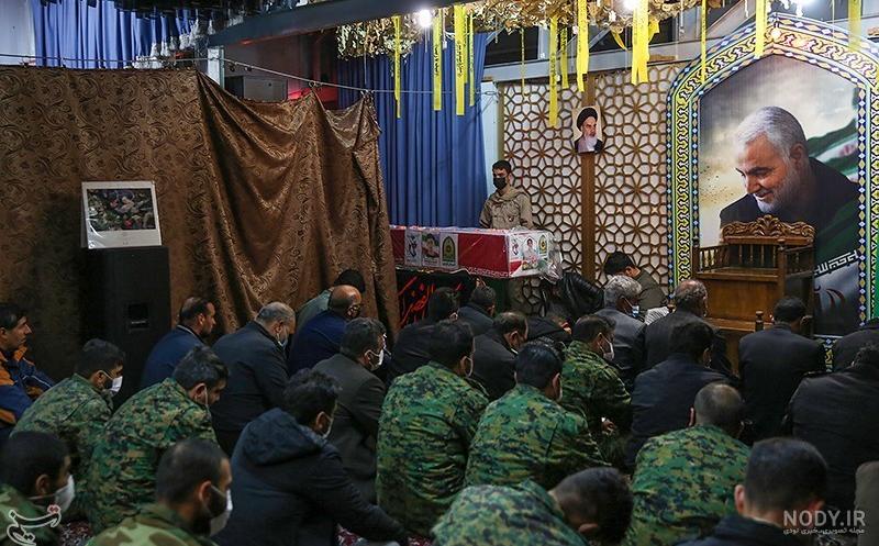 تشییع پیکر مطهر شهید «مهدی محرم» شهید مدافع وطن در قزوین‎‎