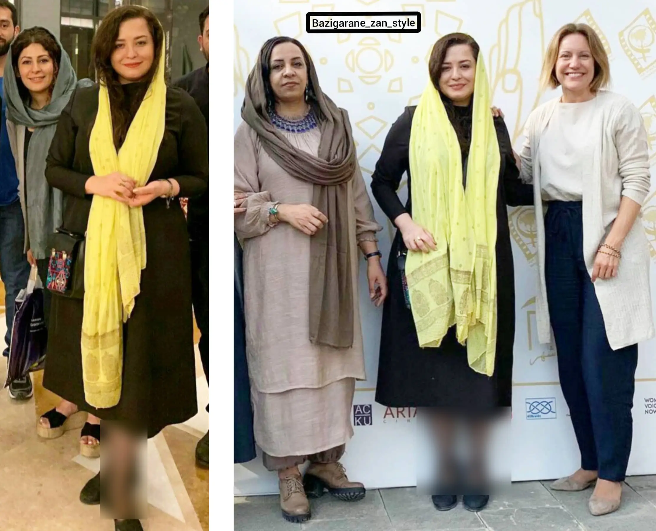 حجاب منشوری مهراوه شریفی نیا در میهمانی مختلط + عکس
