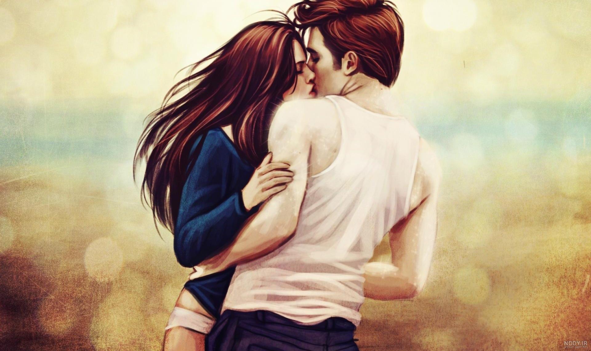 عکس بوسه های عاشقانه لب به لب جدید Romantic Kiss