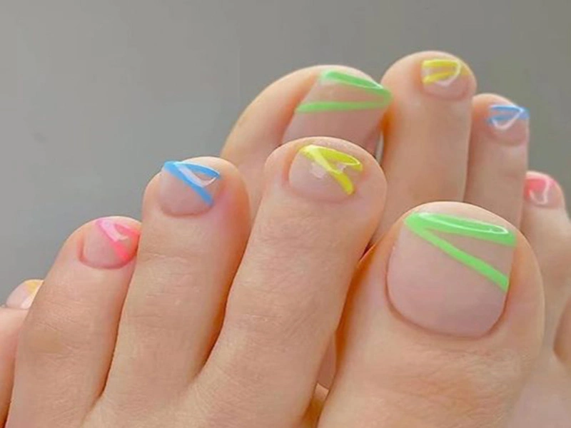 عکس ناخن ژلیش پا