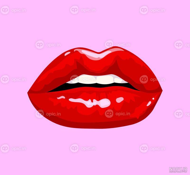 عکس نقاشی لب قرمز عکس نقاشی لب قرمز