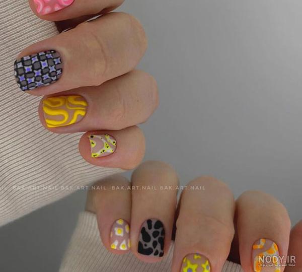 عکس ژلیش برای ناخن کوتاه