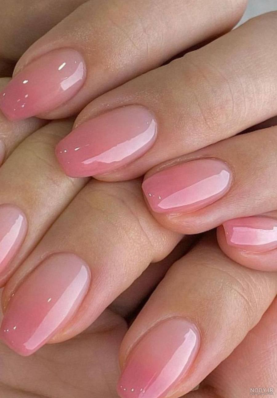 عکس کاشت ناخن رنگ گلبهی عکس کاشت ناخن رنگ گلبهی