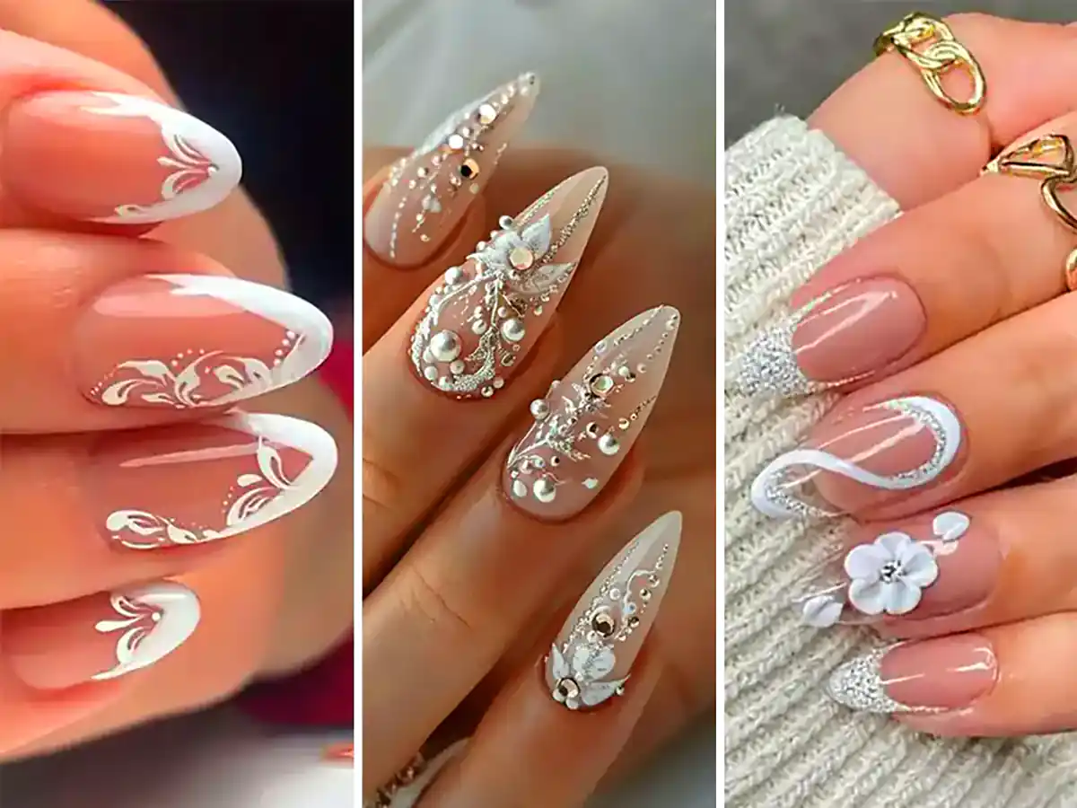 ۴۵ طرح ناخن عروس جذاب برای ناخن های کوتاه و بلند ۴۵ طرح ناخن عروس جذاب برای ناخن های کوتاه و بلند