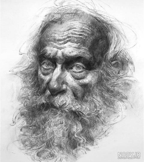 سیاه قلم چهره با مداد - آموزشگاه نقاشی ایکاروس