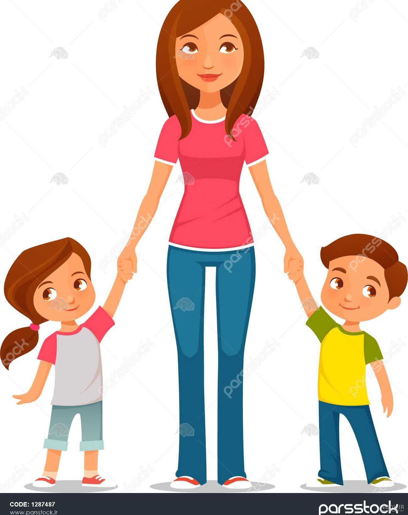 عکس مادر و بچه کارتونی