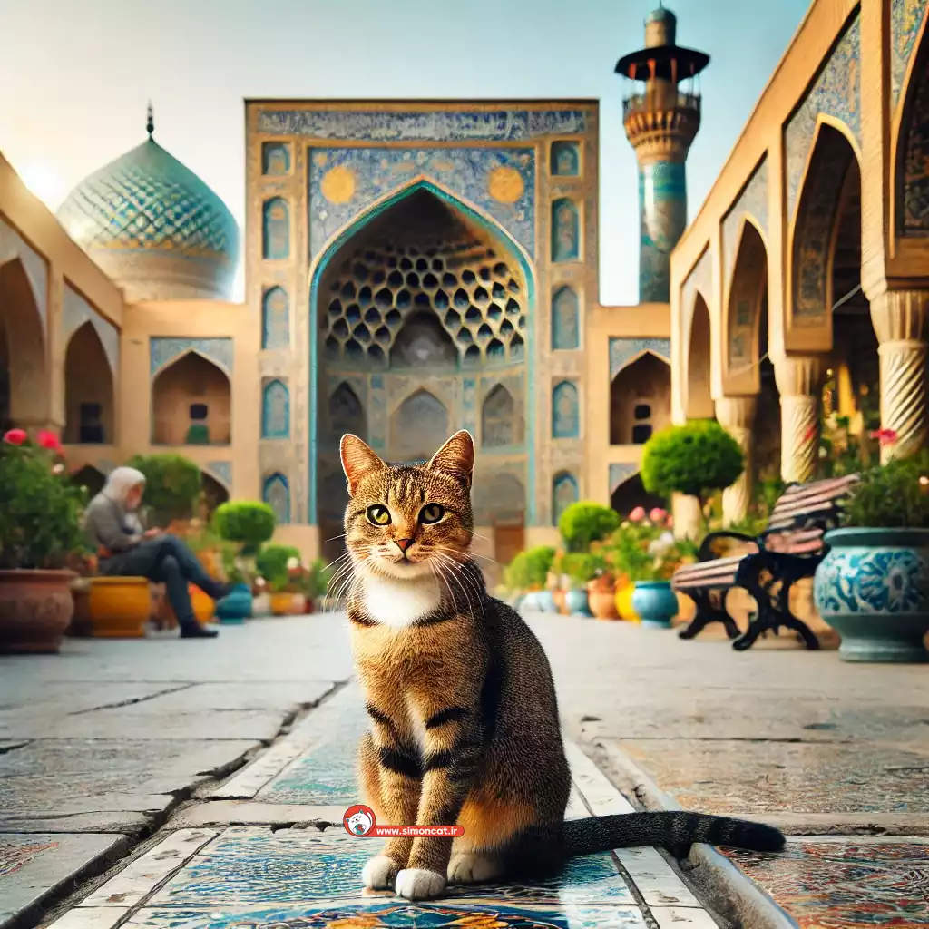 عکس گربه خیابانی سفید - نمایشگاه هنر ایران