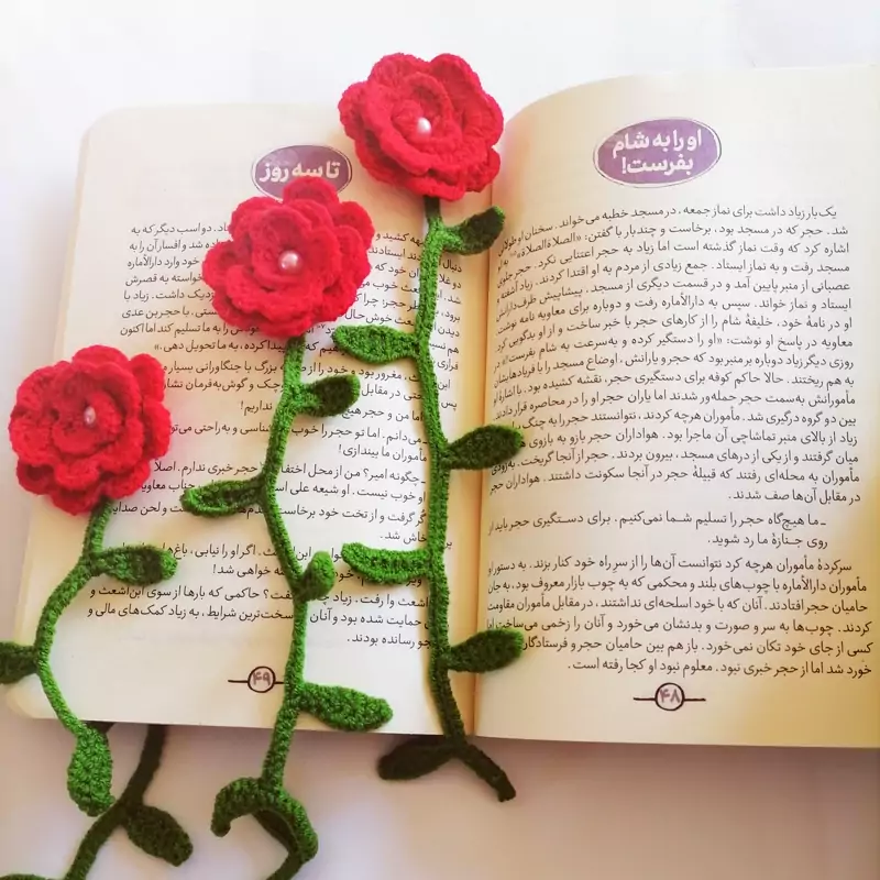 عکس گل رز با کتاب