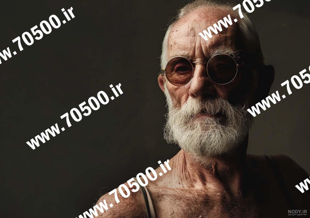 مدل چهره ی پیرمرد برای سیاه قلم