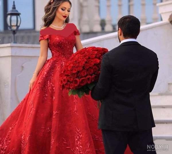 مدل لباس عروس رنگی قرمز و زرشکی + عکس - آلبوم عکس عروسی مدل لباس عروس رنگی قرمز و زرشکی + عکس - آلبوم عکس عروسی
