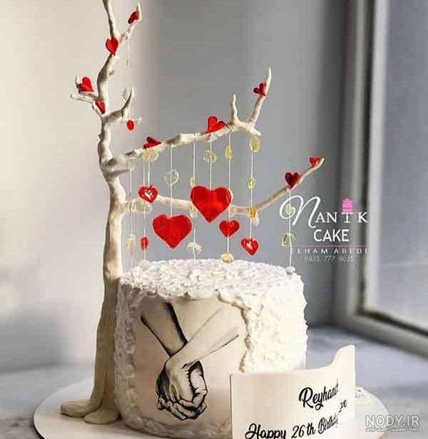 عکس کیک ساده برای سالگرد ازدواج
