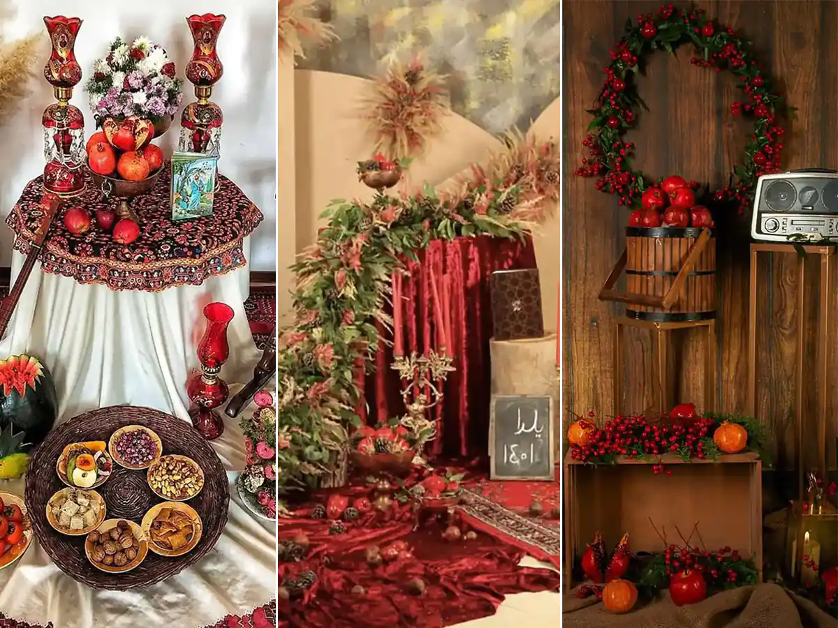 تصاویری از سفره شب یلدا با تزیینات قدیمی و سنتی تصاویری از سفره شب یلدا با تزیینات قدیمی و سنتی