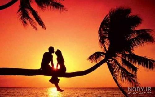 تصویر زمینه عاشقانه در غروب آفتاب | دورپیک تصویر زمینه عاشقانه در غروب آفتاب | دورپیک