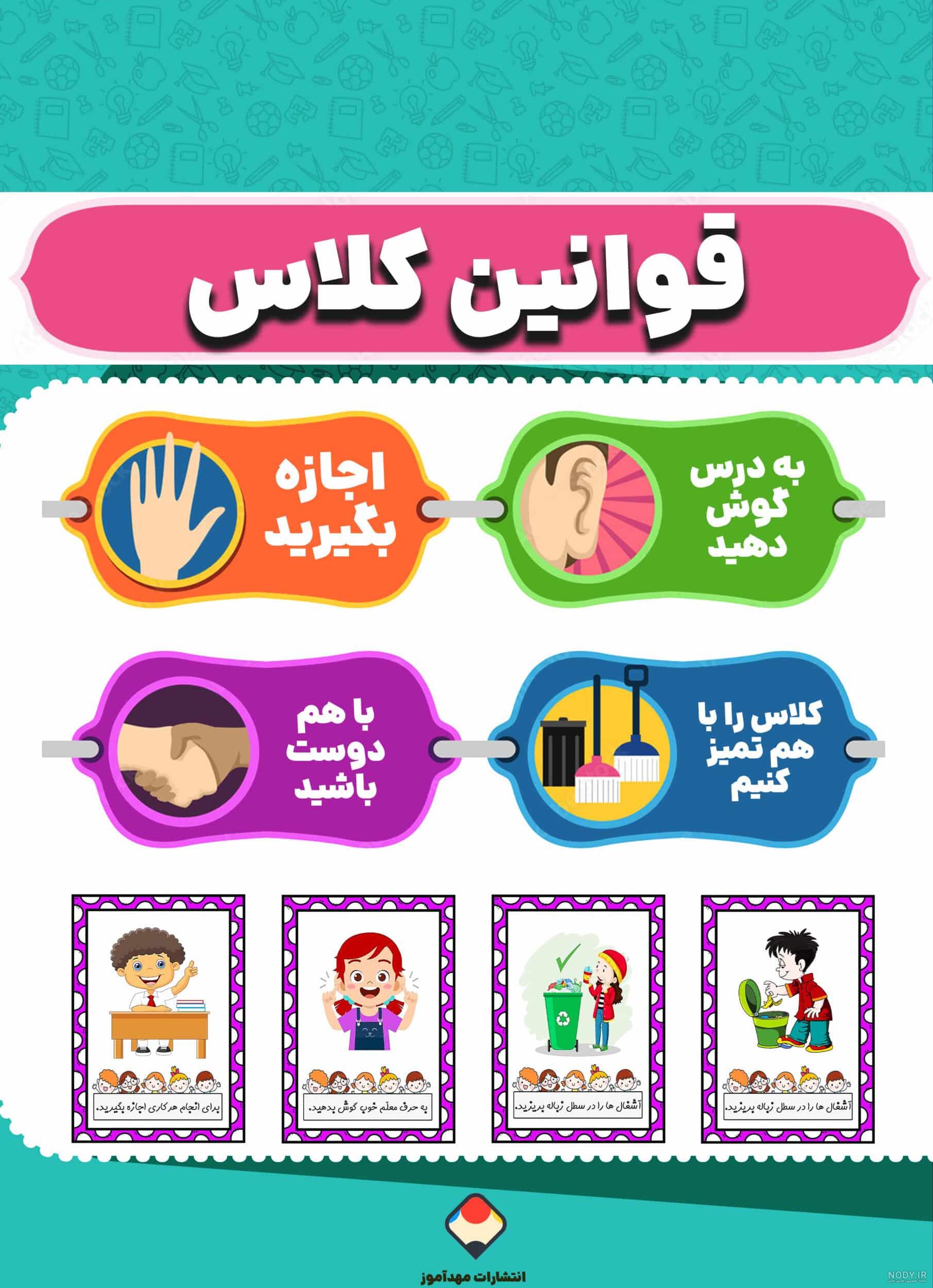 عکس طرح قوانین کلاس