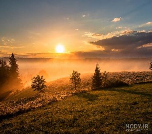 عکس های غروب زیبای خورشید در کنار ساحل رمانتیک