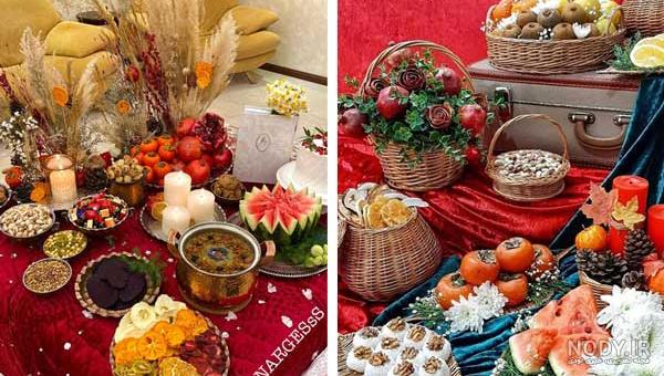 مدل تزیین سفره شب یلدا ساده، سنتی، مدرن و لاکچری مدل تزیین سفره شب یلدا ساده، سنتی، مدرن و لاکچری