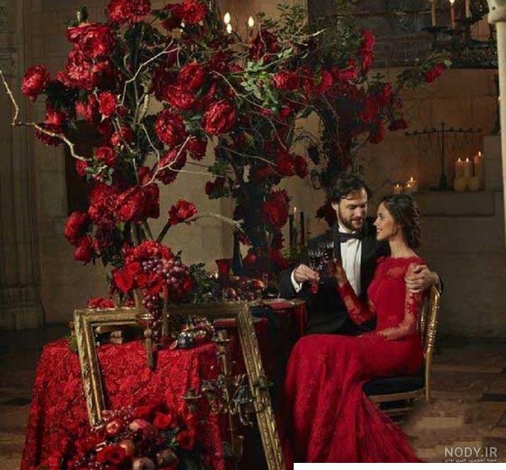 عکس عروس داماد در شب