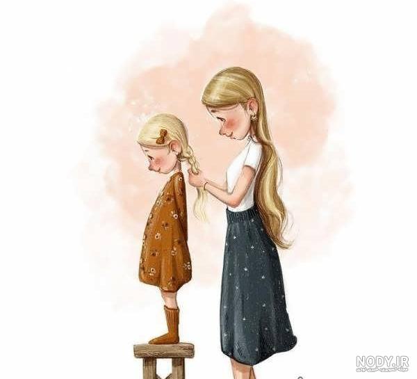 عکس فیک مادر دختر