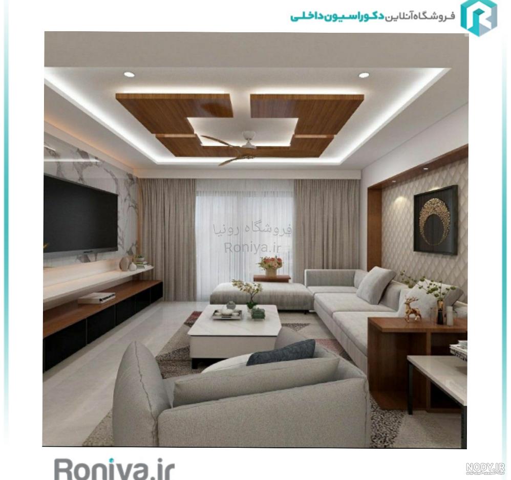 مدل و طرح جدید کناف سقف و دیوار اتاق خواب | کناف کاری | شارین آرک |  44295747-021
