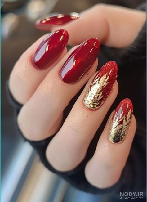 طراحی ناخن با رنگ زرشکی طراحی ناخن با رنگ زرشکی