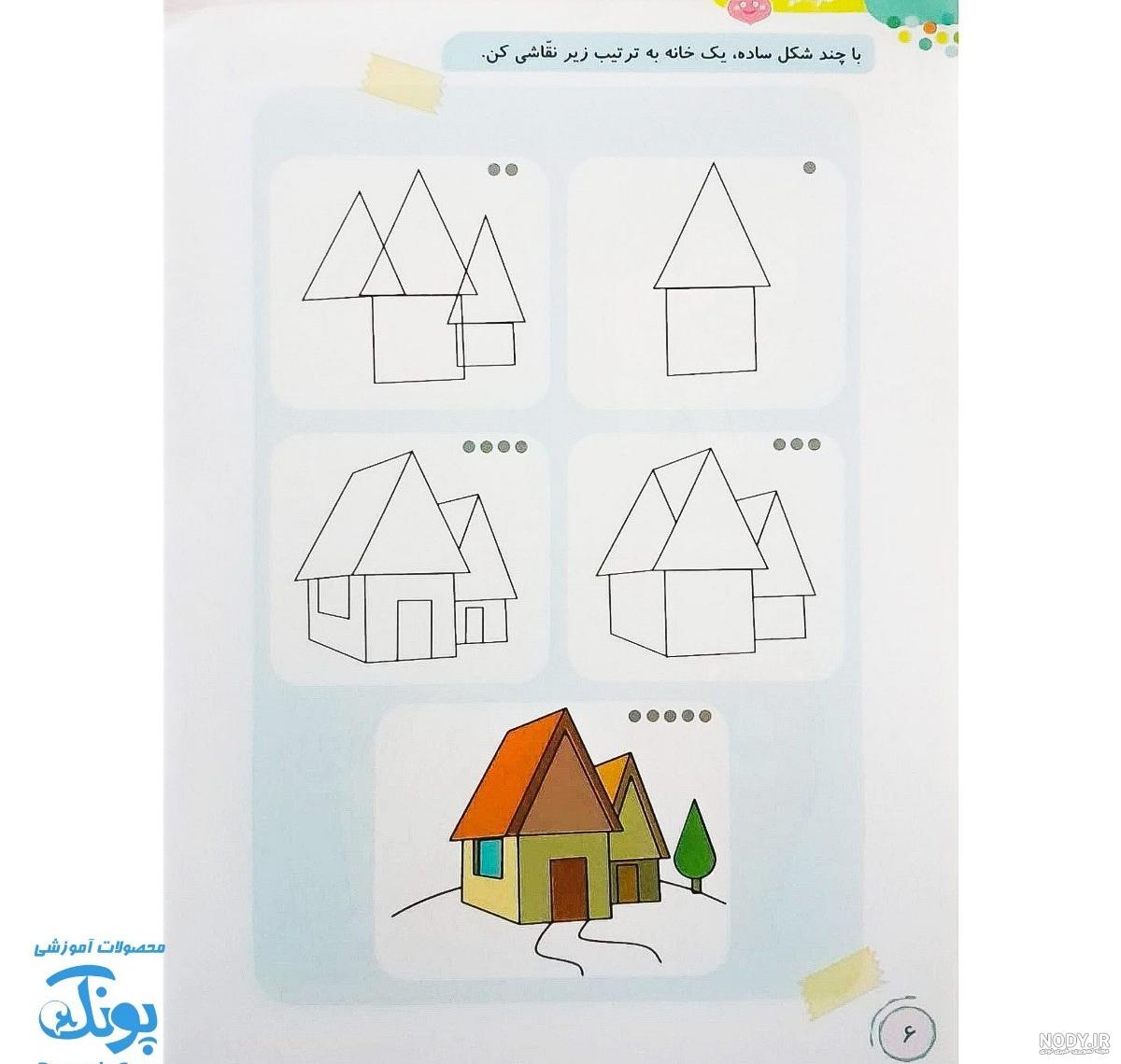 عکس نقاشی ساده کتابخانه