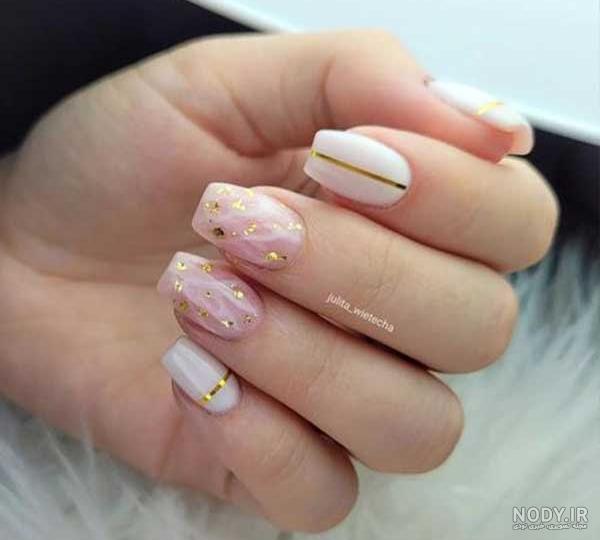 عکس کاشت ناخن دخترانه کوتاه ساده