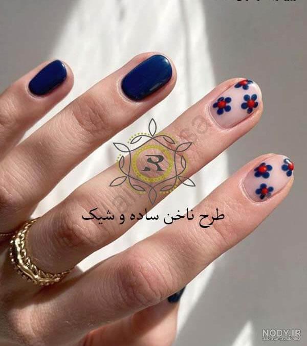 عکس کاشت ناخن ساده کوتاه