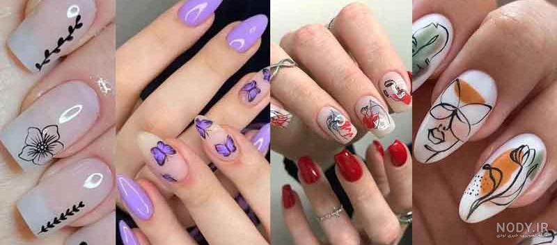مدل فرنچ ناخن شیک و جدید + فرنچ ناخن رنگی دخترانه