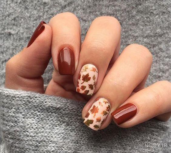 ۱۰ مدل ناخن پاییزی مینیمال + ژلیش ناخن پاییزی ساده ۱۰ مدل ناخن پاییزی مینیمال + ژلیش ناخن پاییزی ساده