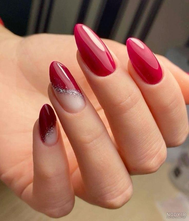 ۷۳ مدل ناخن قرمز شیک دخترانه ۱۴۰۲ ؛ طرح های جدید و زیبا - ماگرتا