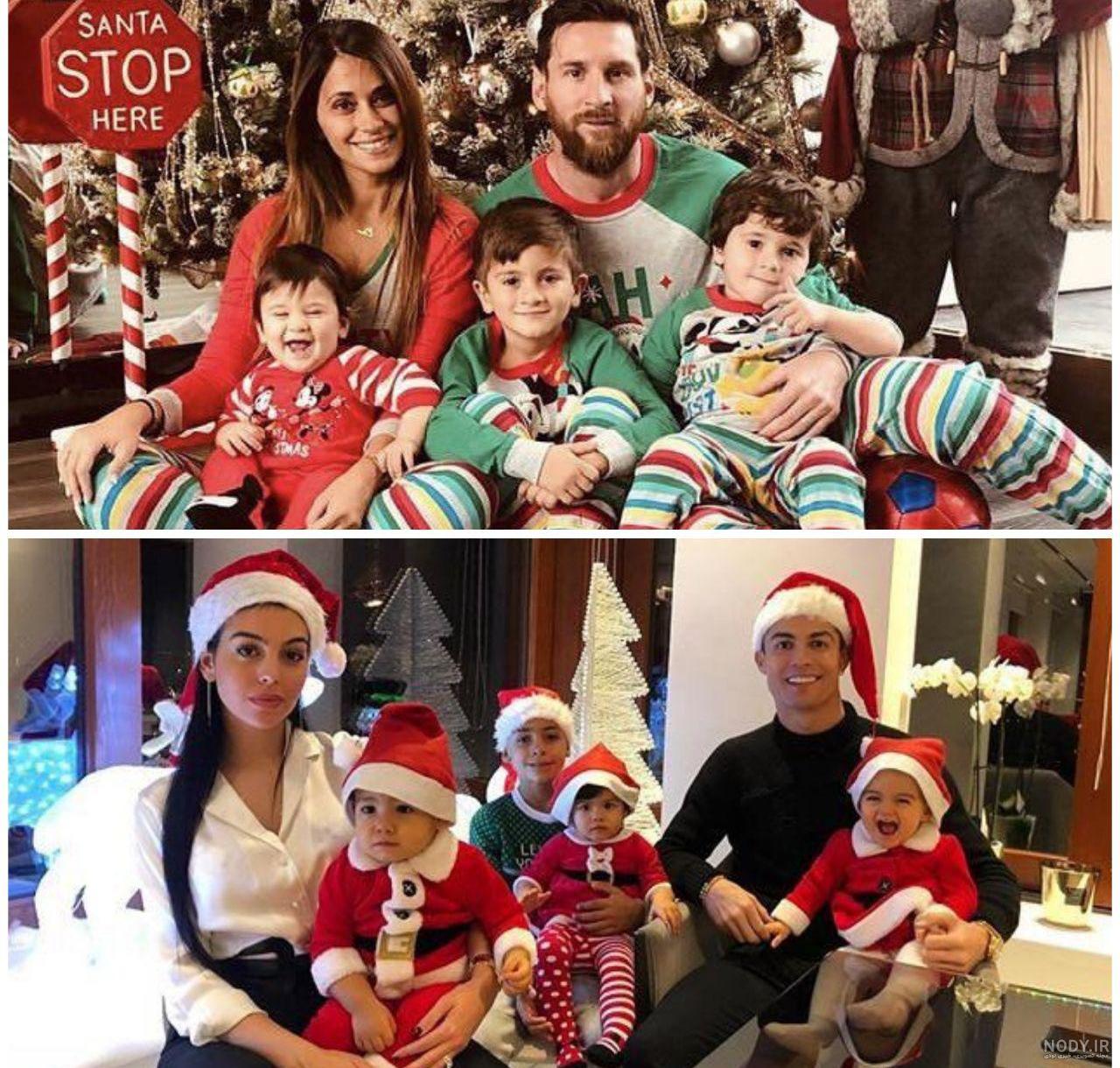 عکس رونالدو و خانواده اش در استخر