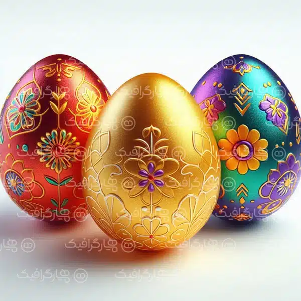 عکس تخم مرغ رنگی ساده