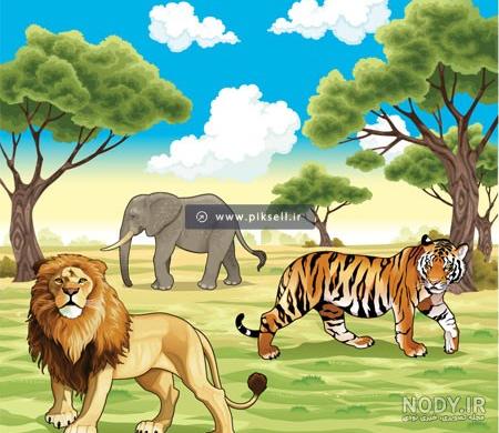 عکس شیر جنگلی کارتونی