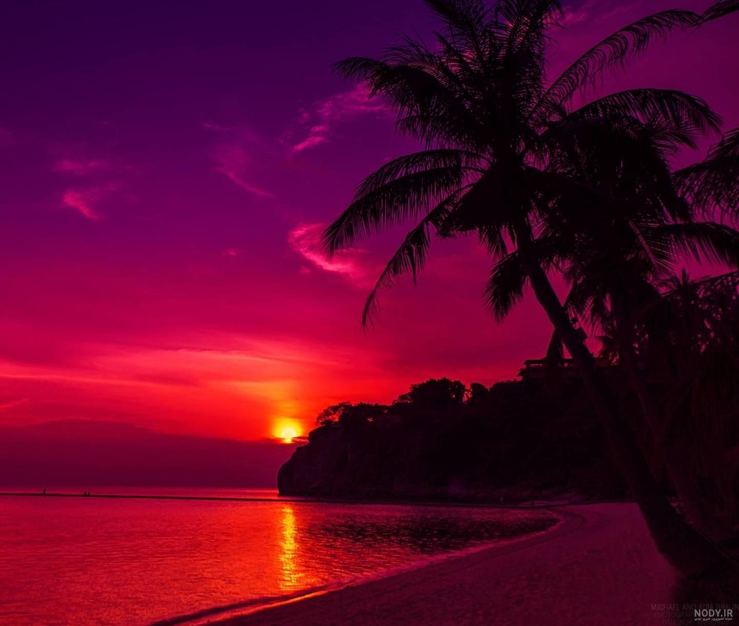 عکس غروب دریا برای تصویر زمینه لپ تاپ