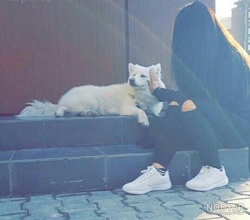 عکس پروفایل دختر با سگ ❤️ [ ست های قشنگ و دیدنی ]