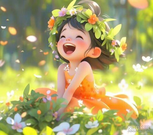 عکس کارتونی دخترانه فانتزی و زیبا