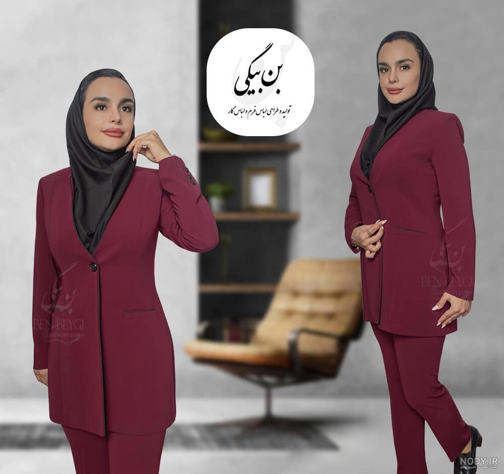 مانتو زرشکی (مدل بفته) - خانه طراحی و دوخت دیباج