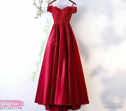 مدل لباس با رنگ زرشکی